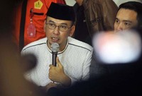 Aswan yang datang ditemani bersama kuasa hukumnya menggelar klarifikasi mengenai kontroversi pernikahan keduanya di kawasan Tebet Utara, Jakarta Selatan (Noel/detikHot).
