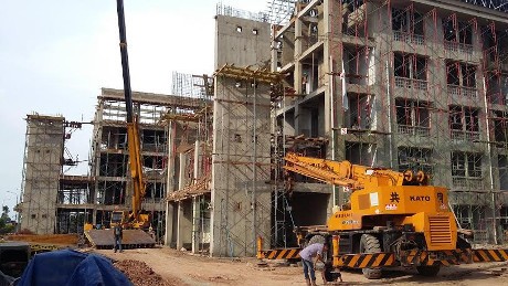 Pembangunan Fisik Wisma Atlet Palembang Sudah Tuntas 75 Persen Pembangunan Fisik Wisma Atlet Palembang Sudah Tuntas 75 Persen