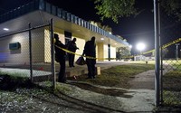 Garis polisi telah dipasang di sekitar lokasi penembakan. Cheryl Gerber/Getty Images/AFP/detikFoto.