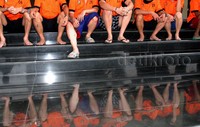 Para tersangka dihadirkan dalam jumpa pers di Mapolda Metro Jaya. Pool/Lamhot Aritonang/detikFoto.