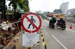 Ada Perbaikan Tanah Ambles, JPO Polda Metro Ditutup