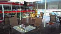 Panoramic Deck adalah buritan kapal KM Kelud yang dilengkapi minimarket dan suasana ala cafe. Tempat ini asyik untuk nongkrong menikmati pelayaran (Fitraya/detikTravel)