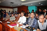 Tokoh yang memberikan dukungan mulai dari Eggi Sudjana hingga Wawat Kurniawan. Pool/Lamhot Aritonang/detikFoto.