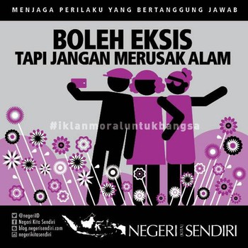 Saran untuk tidak merusak alam hanya untuk fotografi.