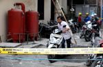 Olah TKP Material Bangunan Jatuh di Gedung Polhukam