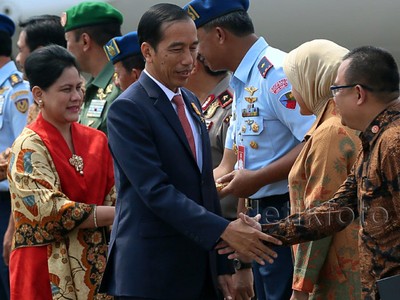 Presiden Joko Widodo Tiba di Tanah Air