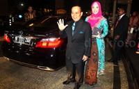Syarief Hasan hadir dengan didampingi istrinya Inggrid Kansil.