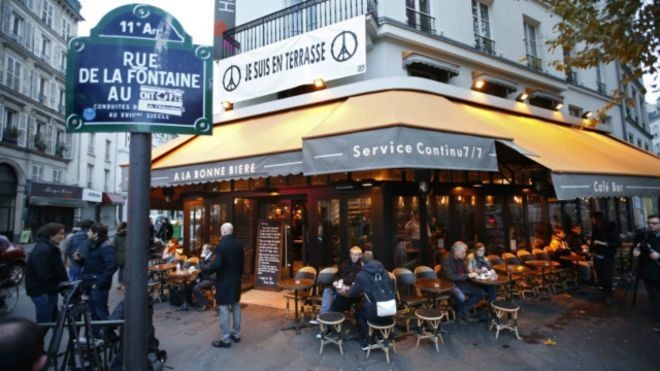 Kafe yang Menjadi Sasaran Serangan Paris Kembali Buka