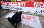 HMI Gelar Aksi Demo Usir Freeport di Bunderan HI
