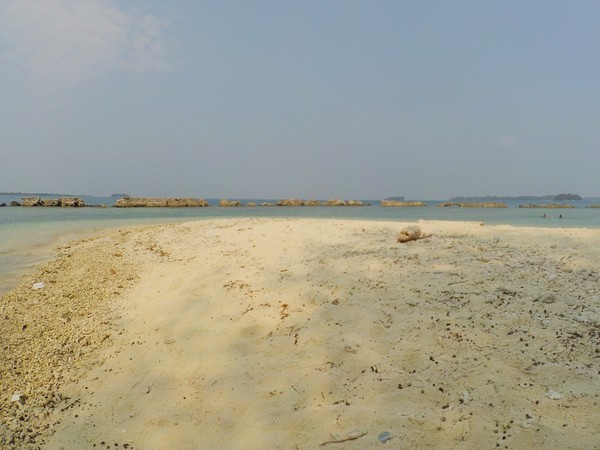 Pulau Bulat pasirnya putih dan airnya tampak jernih. Duduk-duduk di pinggir pantai sambil menikmati pemandangan sekitar pun cukup menyenangkan (Kurnia/detikTravel) Pulau Bulat pasirnya putih dan airnya tampak jernih. Duduk-duduk di pinggir pantai sambil menikmati pemandangan sekitar pun cukup menyenangkan (Kurnia/detikTravel)