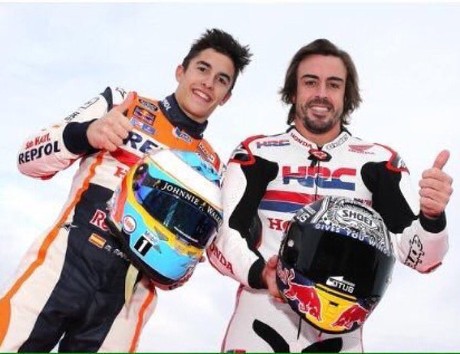 Mainan Baru Marc Marquez, Dani Pedrosa, dan Fernando Alonso di Motegi