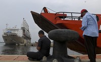 Kapal Karadeniz memiliki kapasitas 120 megawatt (MW). Selama beroperasi diperairan Indonesia, PT Pelni (Persero) dipercaya sebagai operator kapal. CNN Indonesia/Adhi Wicaksono.