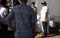 Rano Karno meninjau TPS 17 Cluster Narada, Alam Sutera, Tangsel.