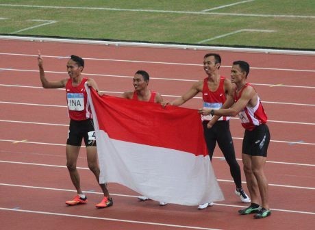 Lari Estafet 400 M Putra Sumbang Emas Terakhir untuk Indonesia