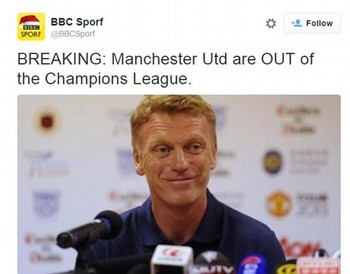 Meme yang menggunakan wajah mantan pelatih David Moyes setelah mendengar kegagalan MU. Di tangan Moyes, MU masih bisa melaju sampai babak berikutnya.