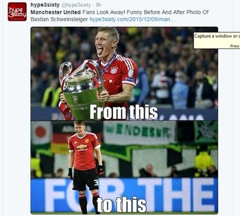 Nasib berbeda Bastian Schweinsteiger.