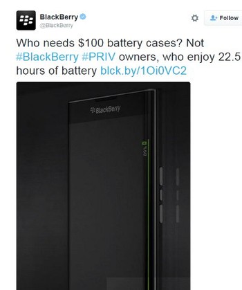 BlackBerry menyuguhkan sindiran juga, mengikuti Asus dan LG.