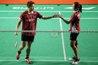 Riky/Annisa berhasil mengalahkan Ronald/Melati dengan dua set langsung (21-19, 23-21)
