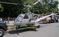 Helikopter milik museum TNI AU yang pernah dinaiki Presiden Soekarno turut ditampilkan dalam acara Niti Laku.