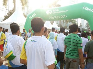 BPJS Ketenagakerjaan Gelar Fun Run Jaring Ribuan Peserta