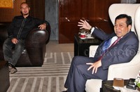 Suasana pertemuan Setya Novanto dengan Ahmad Dhani. Lamhot Aritonang/detikFoto.
