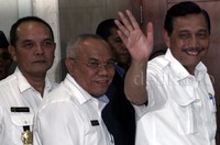 Luhut Binsar Pandjaitan tiba di ruang MKD.