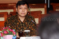 Surya menjalani uji kelayakan dan kepatutan Capim KPK. Pool/Lamhot Aritonang/detikFoto.