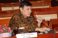 Surya menyampaikan misi dan visinya. Pool/Lamhot Aritonang/detikFoto.
