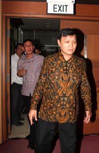 Surya saat tiba di ruang Komisi III DPR. Pool/Lamhot Aritonang/detikFoto.