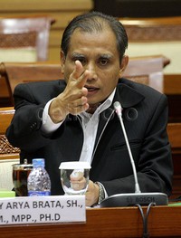 Robby menjawab pertanyaan anggota Komisi III DPR saat uji kelayakan dan kepatutan Capim KPK. Pool/Lamhot Aritonang/detikFoto.