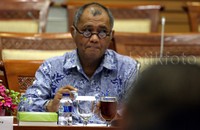 Agus Rahardjo menyimak setiap pertanyaan anggota Komisi III. Lamhot Aritonang/detikFoto.
