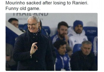Claudio Rainieri, pelatih Leicester City. Pemecatan Mou terjadi tak lama setelah Chelsea ditumbangkan Leicester City.