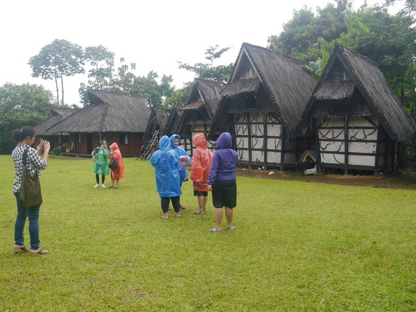 Turis yang datang kemari cukup ramai. Selain bisa mengenal budaya Sunda, banyak kegiatan yang bisa dilakukan di sini, seperti belajar angklung dan tari jaipong, trekking, hingga menanam padi (Kurnia/detikTravel)