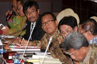 Wakil Gubernur DKI Djarot Saiful Hidayat dan Mensesneg Pratikno rapat dengan Komisi II DPR. Pool/Lamhot Aritonang/detikFoto.