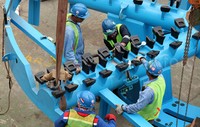 Untuk pembuatan 2 jalur terowongan bawah tanah, kontraktor mengoperasikan 4 unit mesin bor raksasa. Dari 4 mesin, 2 mesin yang diberi nama oleh Presiden Jokowi dengan sebutan bor 'Antareja' telah beroperasi.