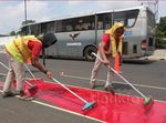 Pengecatan Jalur Khusus TransJakarta