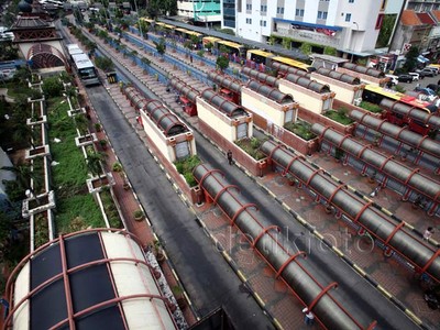 Sepinya Terminal Blok M Dilihat dari Ketinggian