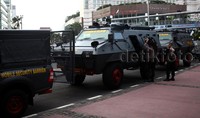 Mobil Baracuda ini sudah bersiaga di Bundaran HI sejak sore tadi.