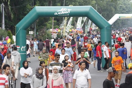Warga Solo Antusias Ikuti Gerakan Ayo Olahraga