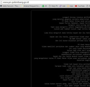 Hacker Korban Asap Retas Website Pengadilan Negeri Palembang
