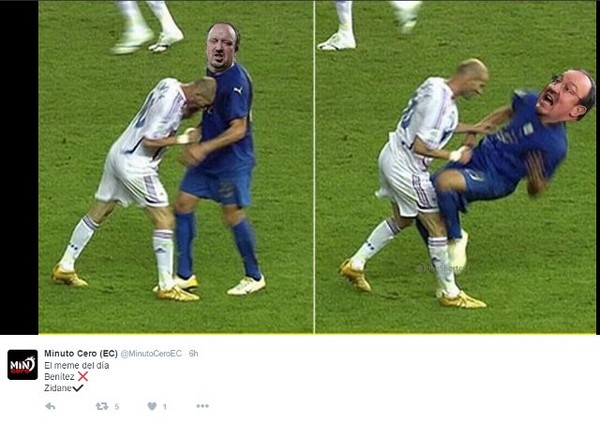 Zidane Tanduk Benitez