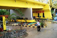 Kabupaten Empat Lawang, Sumsel punya sebuah destinasi taman mungil yang cukup unik. Letaknya tersembunyi di bawah Jembatan Musi II atau lebih dikenal sebagai Jembatan Kuning oleh masyarakat setempat (Wahyu/detikTravel)