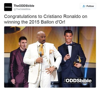 Bukan Ronaldo tapi Messi yang menang.