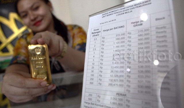 Emas Antam Naik Rp 1.000 Jadi Rp 546.000/Gram