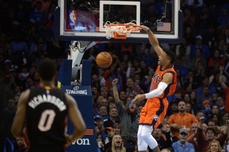 Westbrook Triple-Double Lagi, Thunder Atasi Heat