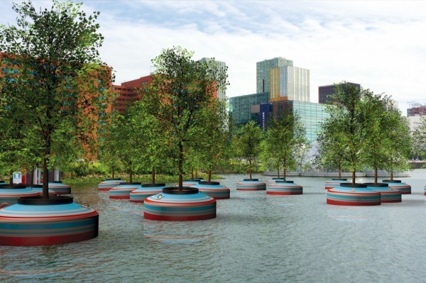 Pemandangan Unik di Rotterdam, Hutan Mengambang!