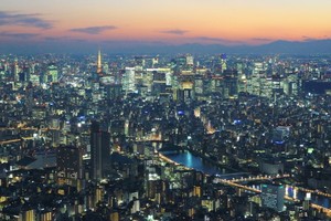 Pemandangan Sunset Sempurna dari Tokyo Skytree, Jepang