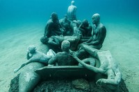Museum Atlantic terletak di Las Coloradas, Lanzarote, Spanyol. Museum pertama ini baru dibuka bulan Februari 2016 (Jason deCaires Taylor/CNN)