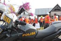 Toba Audax yang merupakan turing bersepeda non-atlet profesional mendapat pengawalan dari pihak kepolisian.