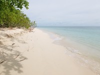 Selain melihat tukik, pantai-pantai di Pulau Sangalaki dapat menjadi tempat bersantai. Pantainya berpasir putih dan suasananya tenang (Afif/detikTravel)
